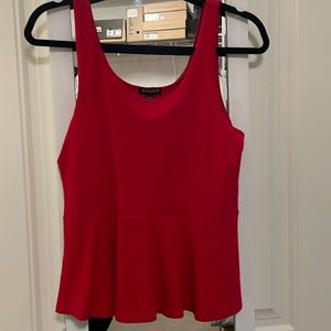 Express Red Peplum Tank, Size M